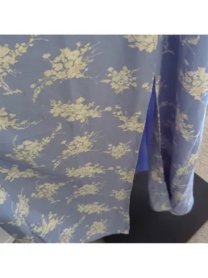 $130 Abercrombie & Fitch Blue Floral Camille Dress in XLT thumbnail 7