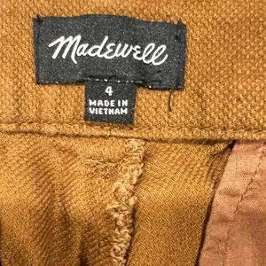 Madewell Monroe High Rise Shorts Linen Blend Womens Pockets Mustard Brown Size 4 thumbnail 6