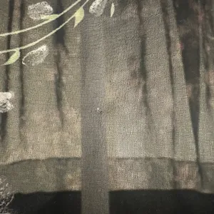 VTG 60-70s Black Chiffon Tiered Midi Dress Pink Floral Coquette Fairy Cottage XS thumbnail 11