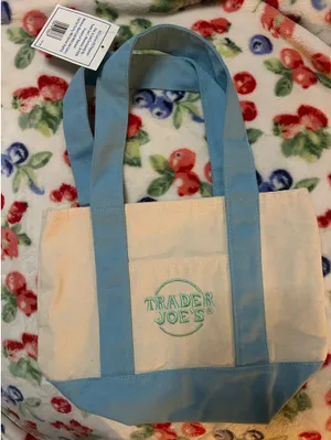 Trader Joe’s canvas tote Blue thumbnail 3