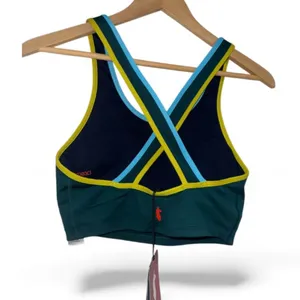 Cotopaxi sports bra Teal & lime NEW padded XS Mari Crop deep ocean thumbnail 4