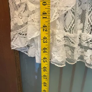 Cupshe White Lined Boho Hippie Bridal Beach Hi Low Spaghetti Strap Dress NWT XL thumbnail 8