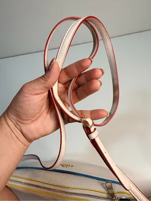 Coach Chalk Crossbody with Pink Trim and Blue Accent thumbnail 9