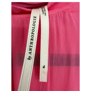 NWT Anthropologie‎ Womens Long Sleeve Sheer Tunic Dress Pink Bell Sleeve Size XL thumbnail 3