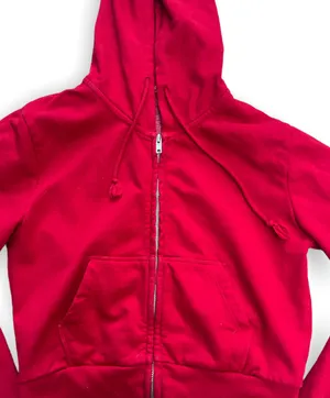 Brandy Melville Red Cropped Hoodie thumbnail 2
