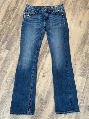 Miss Me Flap Pocket Jeans Blue JW5141BB Boot Size W30 L34 thumbnail 1