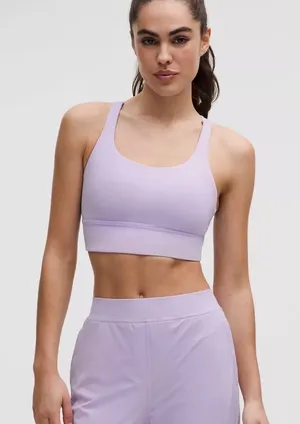 lululemon Light Purple Sports Bra Energy Longline Medium Support, B–D Cups thumbnail 1