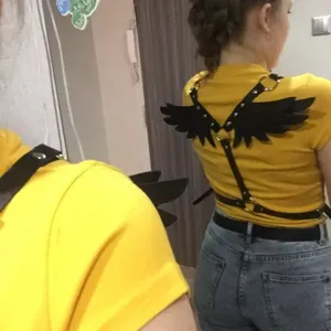 Black Harness O Ring Wings New thumbnail 4