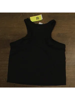 All In Motion Womens High Neck Racerback Stretchy Tank Top 92933115 Black XL thumbnail 2