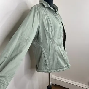 Woolrich Sage‎ Green Fleece Lined Button Front Shacket Size Small thumbnail 5