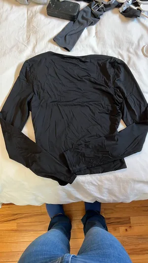 Princess Polly Black Back in Time Long Sleeve Top thumbnail 6
