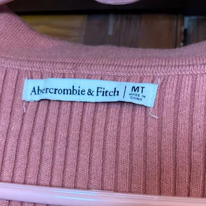 Abercrombie & Fitch Ribbed Pink Collared Bodycon V-neck Mini Dress Size MT thumbnail 8