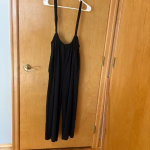 Final Touch Jumpsuit Womens Medium Black Rayon Wide Leg Tie Front JU17315E thumbnail 6