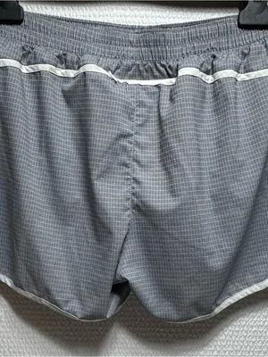 GAP women’s  Gray Grid Athletic Shorts with White Trim thumbnail 3