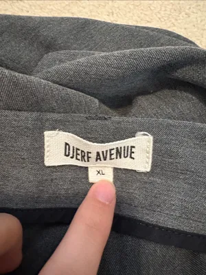 Djerf Avenue Favorite Pants High Rise Wide Leg Pleated Trouser Grey Size XL thumbnail 6