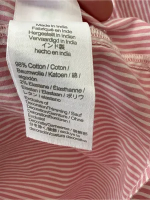 J. Crew Cotton Poplin Smocked Striped Top Pink White thumbnail 6