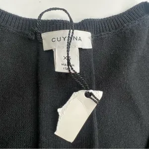 Cuyana Classic Cotton Cashmere V-neck‎ Sweater Black Size XS Silk Lightweight thumbnail 3