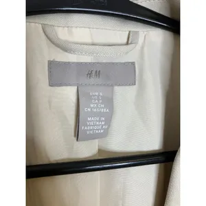 H&M Blazer Women‎ Size S Beige Excellent Single Button Notched Lapel Lined thumbnail 2