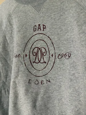 GAP x DOEN Logo Sweatshirt Gray Size Small thumbnail 3