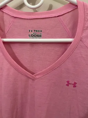 Under Armour Pink V-Neck Athletic Tee thumbnail 3