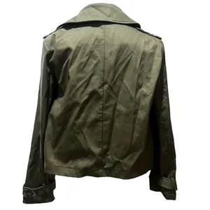 Shinestar Women's Olive Green Double-Breasted Cropped Jacket Medium thumbnail 9