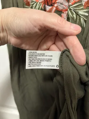 Xhilaration Olive Green Embroidered Floral Women's Maxi Dress thumbnail 3