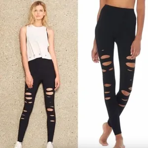 Alo High Waist Ripped Warrior Legging thumbnail 2