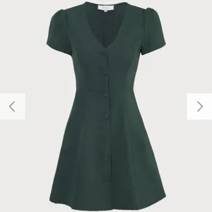 RIOHAS The Dark Green V Neck Button-up Shirt Mini Dress thumbnail 2