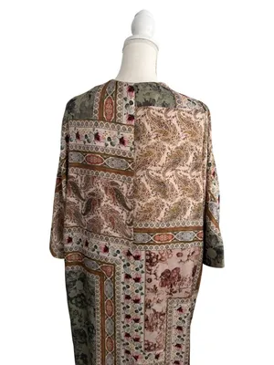 ZARA Reversible Belted Caftan Robe Size Small thumbnail 7