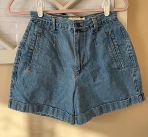 Paris Sports club size 6 vintage Jean‎ shorts bareback thumbnail 1