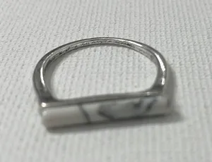 Marble Silver Womens Ring thumbnail 6