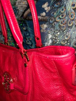 Tory Burch Hot Pink Leather Satchel with Detachable Strap thumbnail 3