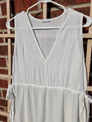 Zara White Maxi Swim Coverup Small thumbnail 2