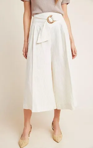 NWT Anthropologie Palm Beach Belted Pants Size 8. A42 thumbnail 4