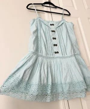 Anthropologie Pilcro Square-Neck Lace Swing Mini Dress, Size M thumbnail 9