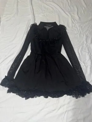 Dolls Kill Widow Macabre Fascination Mini Dress thumbnail 2