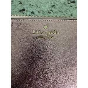 Kate Spade Lucy metallic pink Medium L-Zip bag Wristlet thumbnail 4