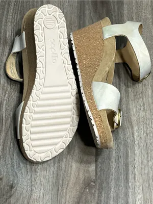 Birkenstock Papillio Cream Ankle-Strap Wedge Sandals thumbnail 8