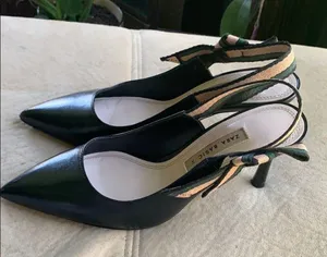 Zara black leather Heels Pumps thumbnail 1