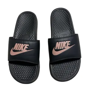 Nike Benassi JDI Slide Sandals Black Rose Gold Women's Size 9 Sandal Slip-On thumbnail 1