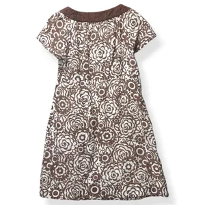 Boden A-Line Dress Linen Brown Floral Boho Retro Cottagecore Preppy Womens 8 thumbnail 3