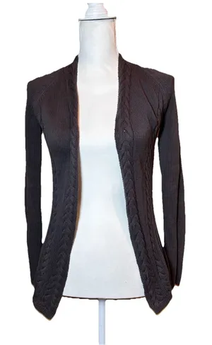 Sparrow Anthropologie Gray Cable Knit Open Front Cardigan Long Sleeve Womens XS‎ thumbnail 1