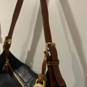 Dooney & Bourke Navy Blue‎ Pebbled Leather Hobo Shoulder Handbag thumbnail 4