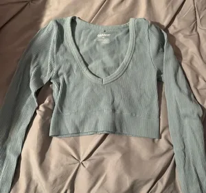 Green Garage Long Sleeve Crop Top thumbnail 1