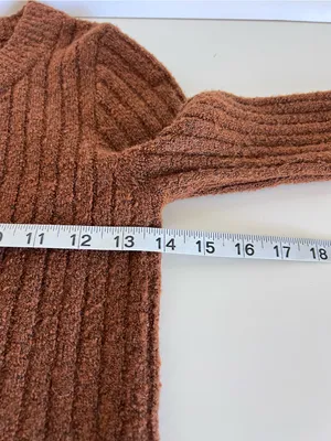 Madewell Women's Merritt Shrunken Cardigan Sweater‎ Button Ribbed Marled Maple thumbnail 6
