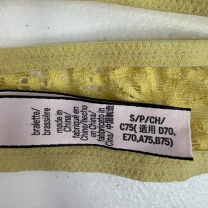 Victoria's‎ Secret S Small Bralette Bra Lace Strapless Unlined Wireless Yellow thumbnail 12
