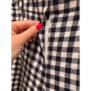 J. Crew Holland Gingham Pants Navy White Linen Cotton Blend‎ Crop Size 6 thumbnail 7