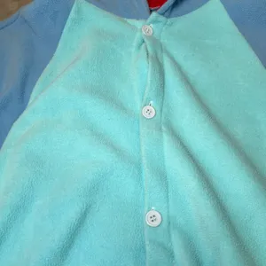 Disney Stitch Adult Size XL Costume Kigurumi Pajamas Blue Hututu‎ Fleece thumbnail 13