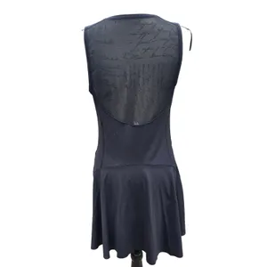 Athleta Match Point Tennis Dress Black Mesh Racerback Quarter Zip‎ Pockets M thumbnail 5