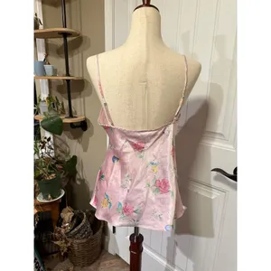 Secret Treasures Pink‎ Floral Cami Tank Top Women's Medium thumbnail 2